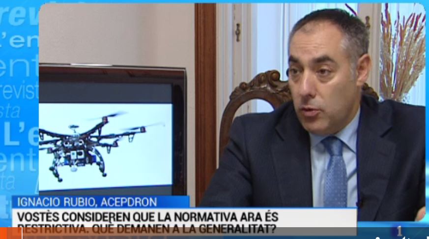 Ignacio Rubio, el presidente de ACEPDRON. El preesidente en una entrevista de televisión