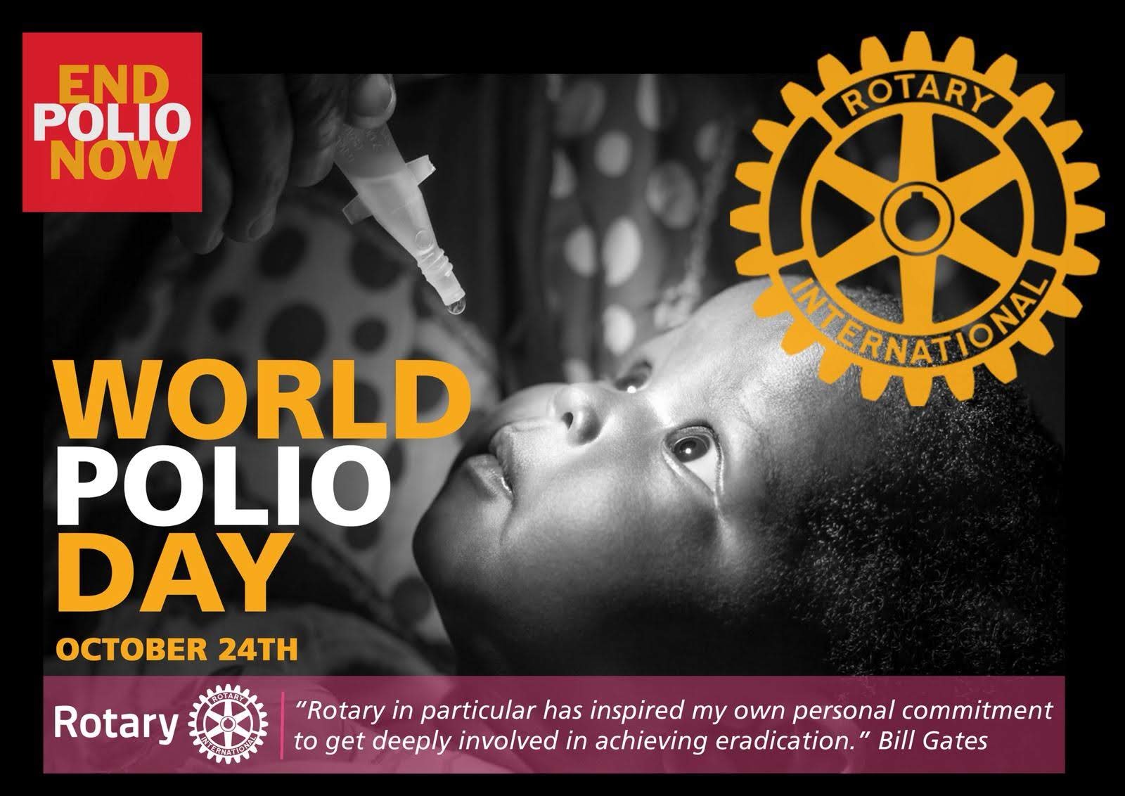 Día Mundial contra la Polio. Cartel de Rotary